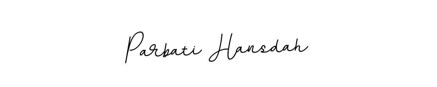 Parbati Hansdah stylish signature style. Best Handwritten Sign (BallpointsItalic-DORy9) for my name. Handwritten Signature Collection Ideas for my name Parbati Hansdah. Parbati Hansdah signature style 11 images and pictures png