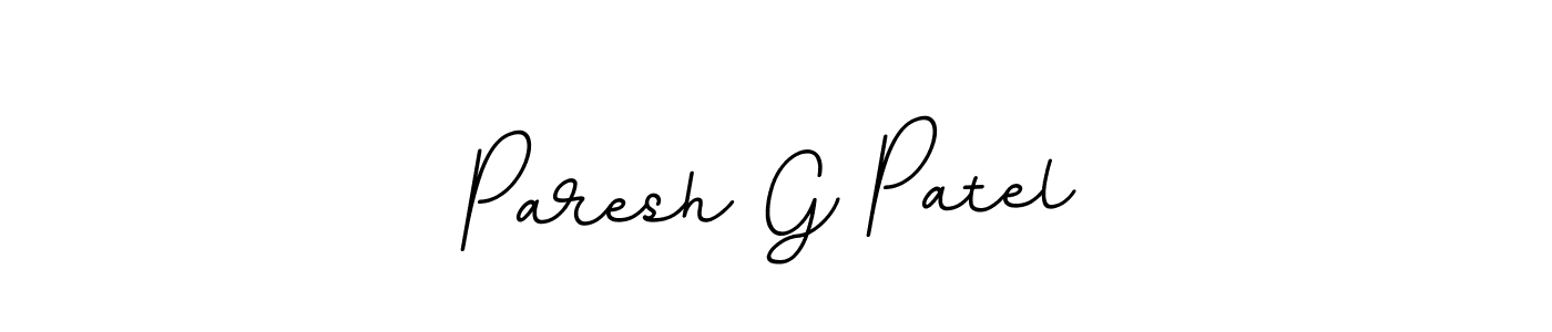 How to make Paresh G Patel name signature. Use BallpointsItalic-DORy9 style for creating short signs online. This is the latest handwritten sign. Paresh G Patel signature style 11 images and pictures png