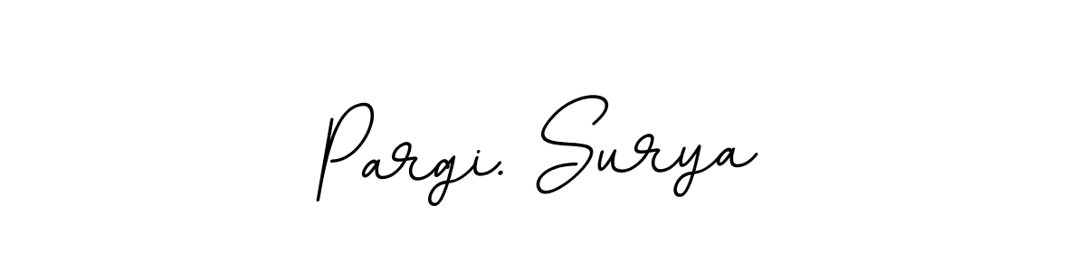 The best way (BallpointsItalic-DORy9) to make a short signature is to pick only two or three words in your name. The name Pargi. Surya include a total of six letters. For converting this name. Pargi. Surya signature style 11 images and pictures png