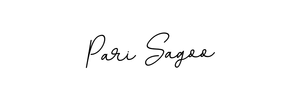 How to make Pari Sagoo name signature. Use BallpointsItalic-DORy9 style for creating short signs online. This is the latest handwritten sign. Pari Sagoo signature style 11 images and pictures png