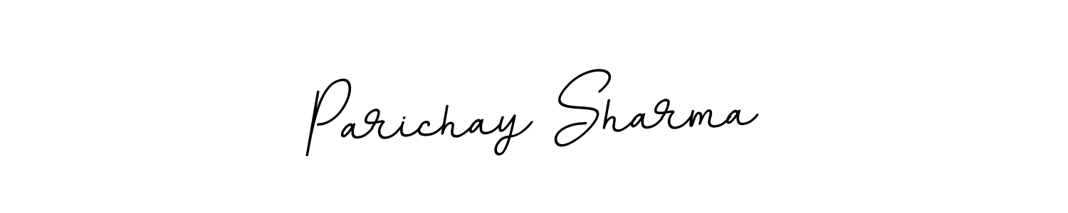 Create a beautiful signature design for name Parichay Sharma. With this signature (BallpointsItalic-DORy9) fonts, you can make a handwritten signature for free. Parichay Sharma signature style 11 images and pictures png