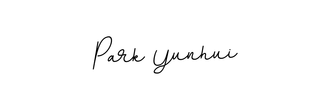 Park Yunhui stylish signature style. Best Handwritten Sign (BallpointsItalic-DORy9) for my name. Handwritten Signature Collection Ideas for my name Park Yunhui. Park Yunhui signature style 11 images and pictures png