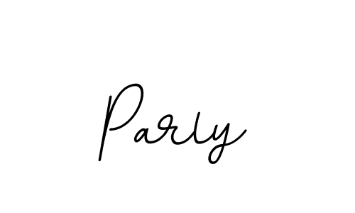 Make a beautiful signature design for name Parly. With this signature (BallpointsItalic-DORy9) style, you can create a handwritten signature for free. Parly signature style 11 images and pictures png