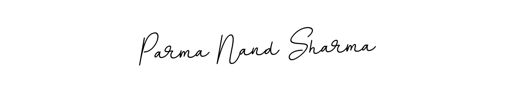 How to make Parma Nand Sharma name signature. Use BallpointsItalic-DORy9 style for creating short signs online. This is the latest handwritten sign. Parma Nand Sharma signature style 11 images and pictures png