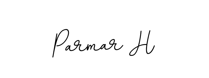 Design your own signature with our free online signature maker. With this signature software, you can create a handwritten (BallpointsItalic-DORy9) signature for name Parmar H. Parmar H signature style 11 images and pictures png