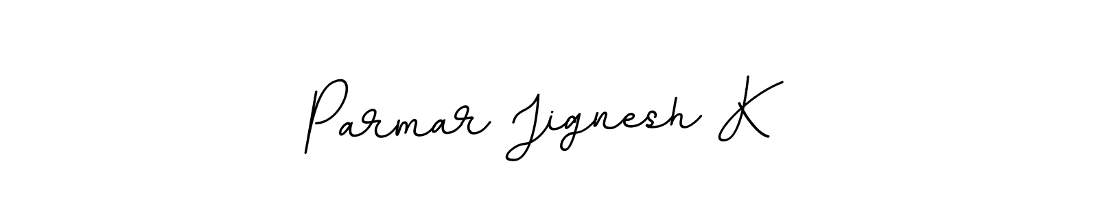 How to make Parmar Jignesh K name signature. Use BallpointsItalic-DORy9 style for creating short signs online. This is the latest handwritten sign. Parmar Jignesh K signature style 11 images and pictures png