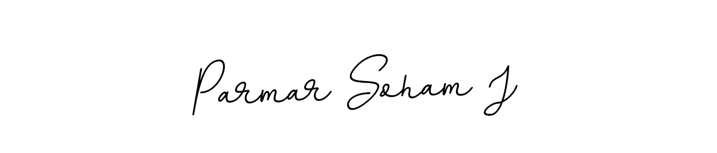 Make a beautiful signature design for name Parmar Soham J. With this signature (BallpointsItalic-DORy9) style, you can create a handwritten signature for free. Parmar Soham J signature style 11 images and pictures png