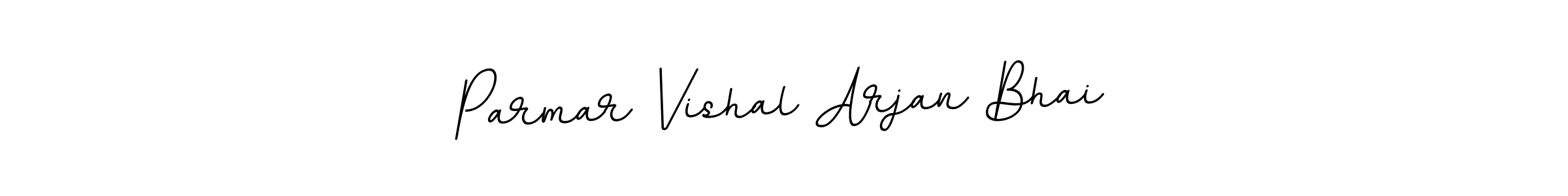 How to make Parmar Vishal Arjan Bhai name signature. Use BallpointsItalic-DORy9 style for creating short signs online. This is the latest handwritten sign. Parmar Vishal Arjan Bhai signature style 11 images and pictures png