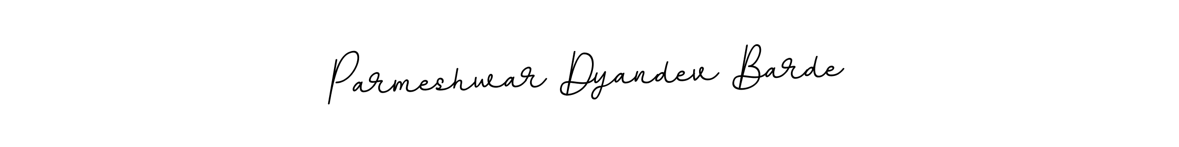 Design your own signature with our free online signature maker. With this signature software, you can create a handwritten (BallpointsItalic-DORy9) signature for name Parmeshwar Dyandev Barde. Parmeshwar Dyandev Barde signature style 11 images and pictures png