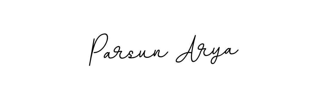 How to make Parsun Arya name signature. Use BallpointsItalic-DORy9 style for creating short signs online. This is the latest handwritten sign. Parsun Arya signature style 11 images and pictures png