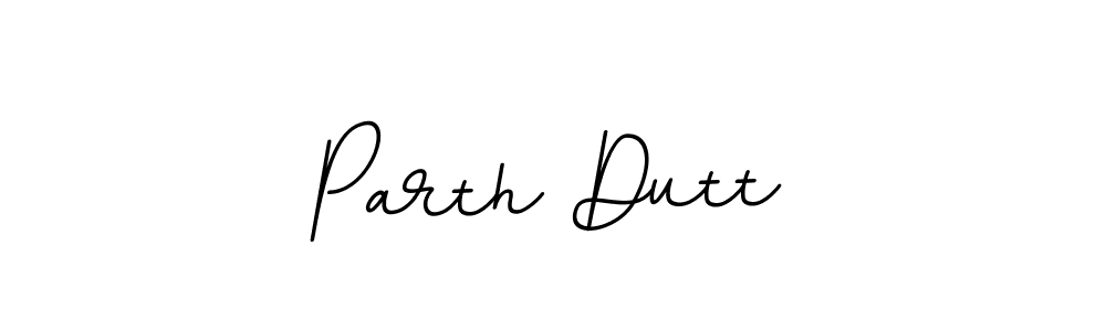 How to make Parth Dutt name signature. Use BallpointsItalic-DORy9 style for creating short signs online. This is the latest handwritten sign. Parth Dutt signature style 11 images and pictures png