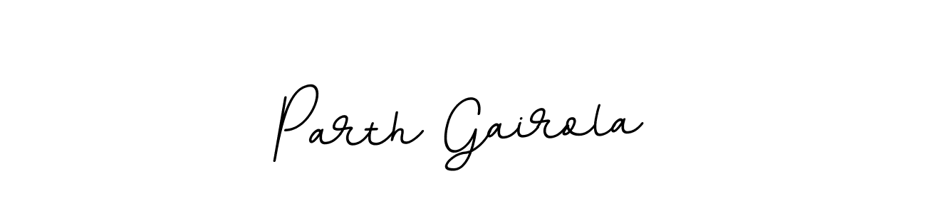 Make a beautiful signature design for name Parth Gairola. With this signature (BallpointsItalic-DORy9) style, you can create a handwritten signature for free. Parth Gairola signature style 11 images and pictures png