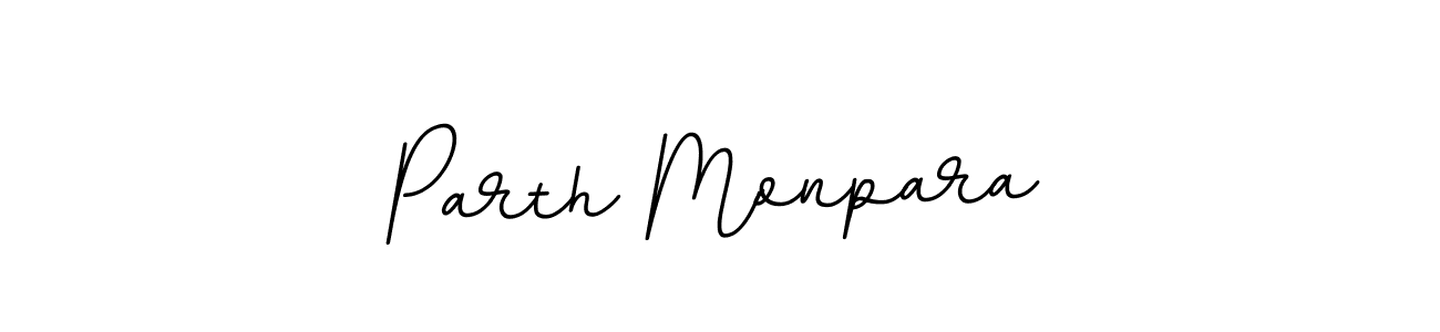 Create a beautiful signature design for name Parth Monpara. With this signature (BallpointsItalic-DORy9) fonts, you can make a handwritten signature for free. Parth Monpara signature style 11 images and pictures png