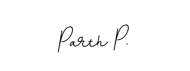 Parth P. stylish signature style. Best Handwritten Sign (BallpointsItalic-DORy9) for my name. Handwritten Signature Collection Ideas for my name Parth P.. Parth P. signature style 11 images and pictures png