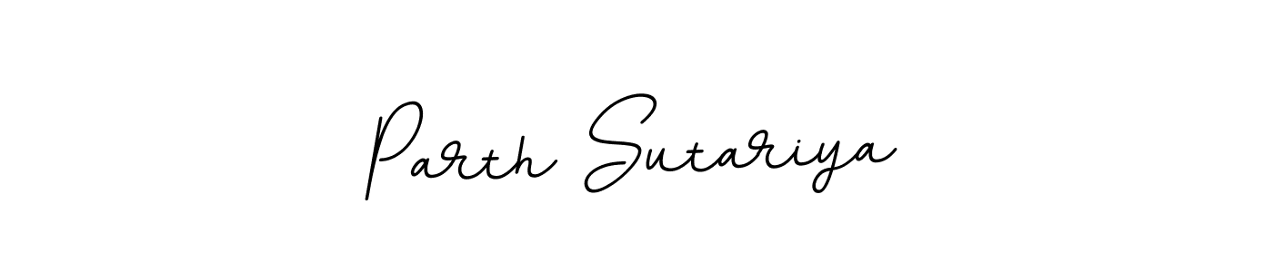 Make a beautiful signature design for name Parth Sutariya. With this signature (BallpointsItalic-DORy9) style, you can create a handwritten signature for free. Parth Sutariya signature style 11 images and pictures png