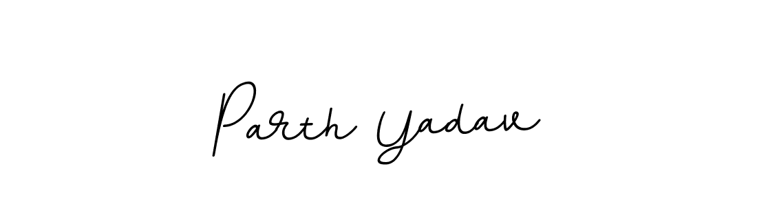 How to make Parth Yadav name signature. Use BallpointsItalic-DORy9 style for creating short signs online. This is the latest handwritten sign. Parth Yadav signature style 11 images and pictures png