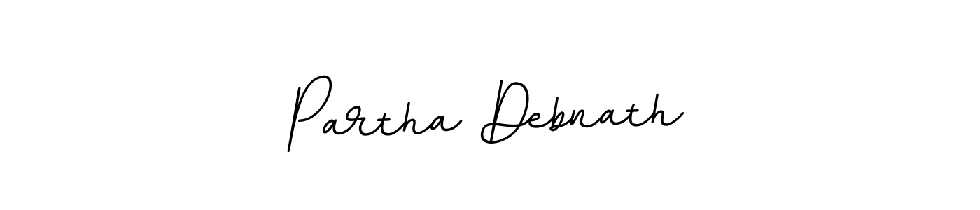 Design your own signature with our free online signature maker. With this signature software, you can create a handwritten (BallpointsItalic-DORy9) signature for name Partha Debnath. Partha Debnath signature style 11 images and pictures png