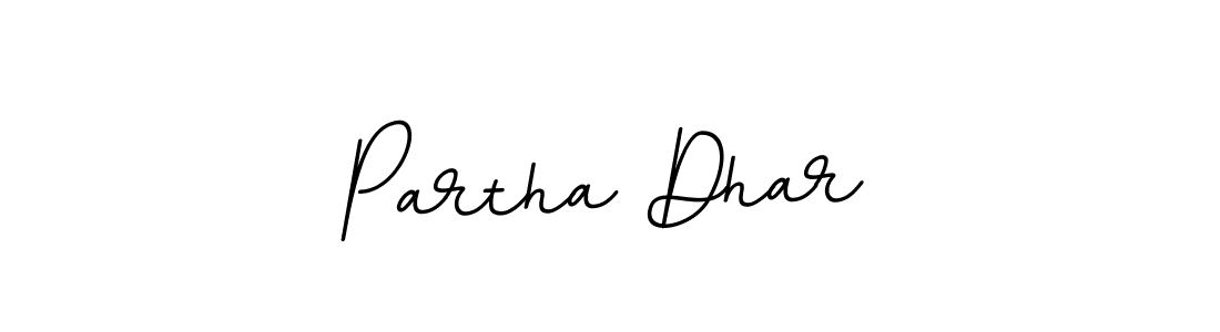 Design your own signature with our free online signature maker. With this signature software, you can create a handwritten (BallpointsItalic-DORy9) signature for name Partha Dhar. Partha Dhar signature style 11 images and pictures png