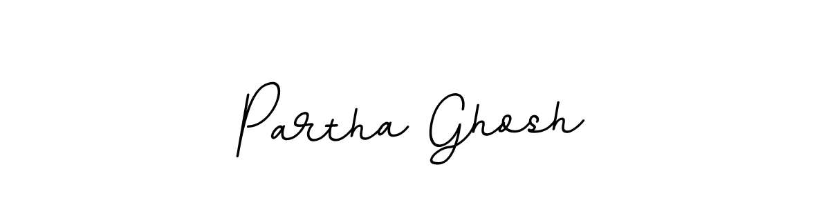 How to make Partha Ghosh name signature. Use BallpointsItalic-DORy9 style for creating short signs online. This is the latest handwritten sign. Partha Ghosh signature style 11 images and pictures png