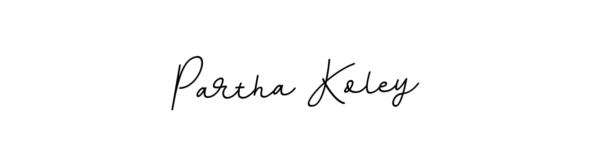 Design your own signature with our free online signature maker. With this signature software, you can create a handwritten (BallpointsItalic-DORy9) signature for name Partha Koley. Partha Koley signature style 11 images and pictures png