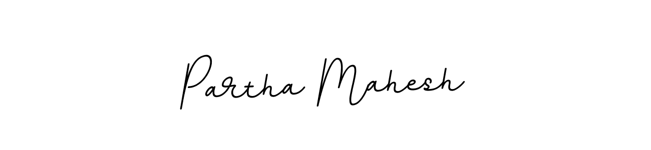 How to make Partha Mahesh name signature. Use BallpointsItalic-DORy9 style for creating short signs online. This is the latest handwritten sign. Partha Mahesh signature style 11 images and pictures png