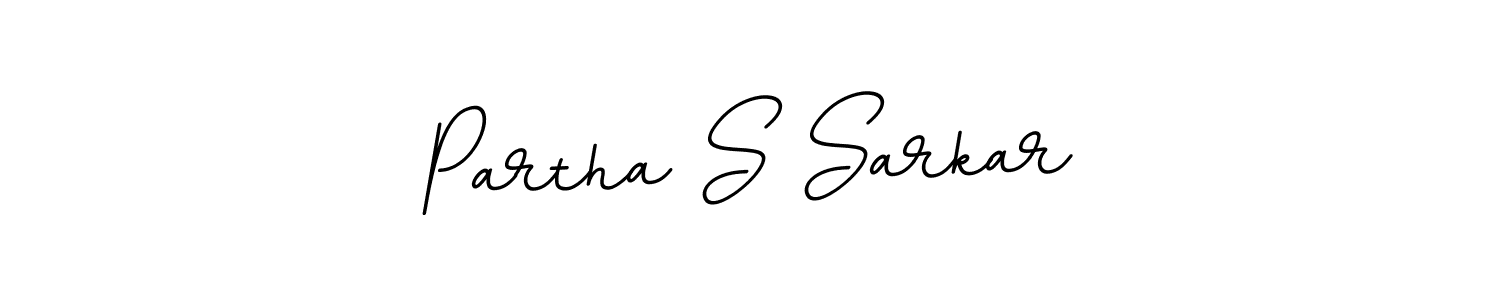 How to make Partha S Sarkar name signature. Use BallpointsItalic-DORy9 style for creating short signs online. This is the latest handwritten sign. Partha S Sarkar signature style 11 images and pictures png