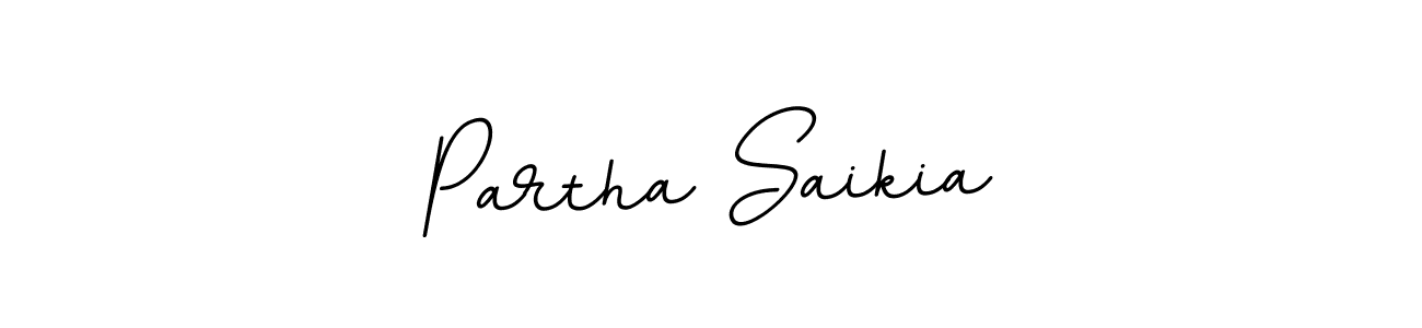 Design your own signature with our free online signature maker. With this signature software, you can create a handwritten (BallpointsItalic-DORy9) signature for name Partha Saikia. Partha Saikia signature style 11 images and pictures png