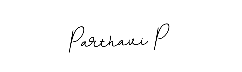 Parthavi P stylish signature style. Best Handwritten Sign (BallpointsItalic-DORy9) for my name. Handwritten Signature Collection Ideas for my name Parthavi P. Parthavi P signature style 11 images and pictures png