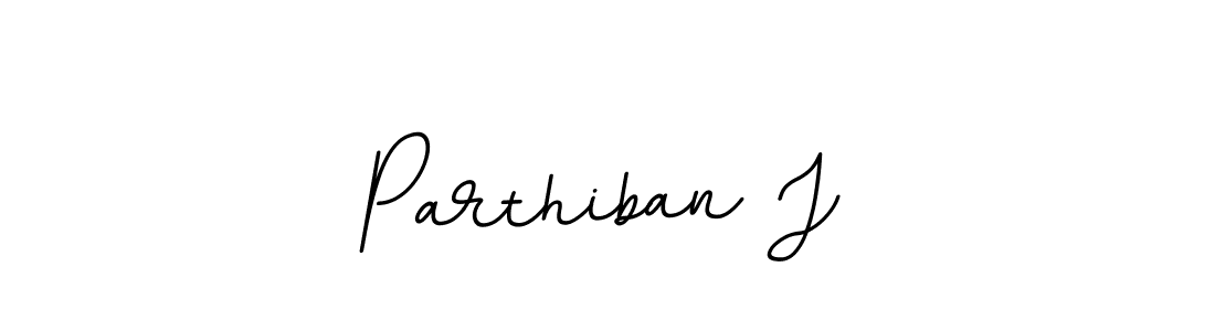 Use a signature maker to create a handwritten signature online. With this signature software, you can design (BallpointsItalic-DORy9) your own signature for name Parthiban J. Parthiban J signature style 11 images and pictures png