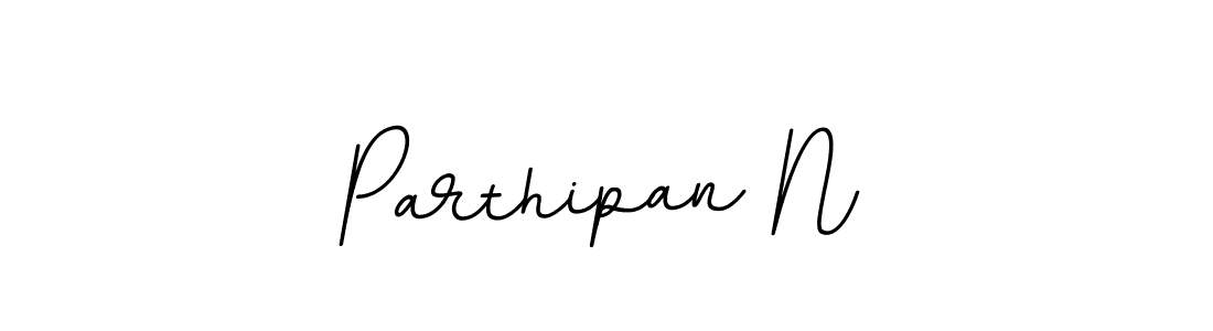 How to make Parthipan N name signature. Use BallpointsItalic-DORy9 style for creating short signs online. This is the latest handwritten sign. Parthipan N signature style 11 images and pictures png