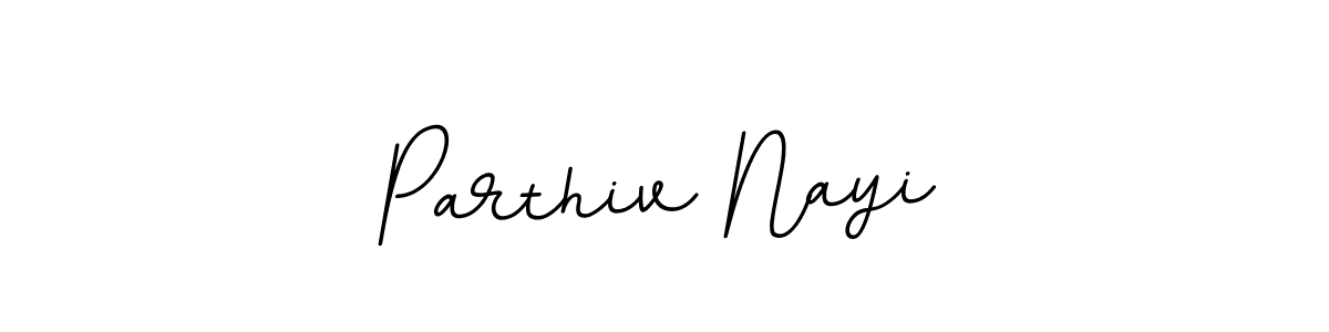 Make a beautiful signature design for name Parthiv Nayi. With this signature (BallpointsItalic-DORy9) style, you can create a handwritten signature for free. Parthiv Nayi signature style 11 images and pictures png