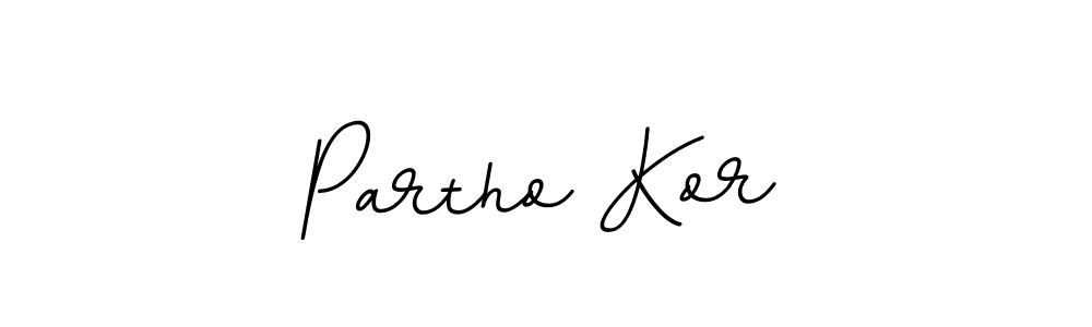 Partho Kor stylish signature style. Best Handwritten Sign (BallpointsItalic-DORy9) for my name. Handwritten Signature Collection Ideas for my name Partho Kor. Partho Kor signature style 11 images and pictures png