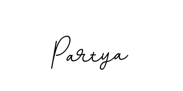 Make a beautiful signature design for name Partya. With this signature (BallpointsItalic-DORy9) style, you can create a handwritten signature for free. Partya signature style 11 images and pictures png