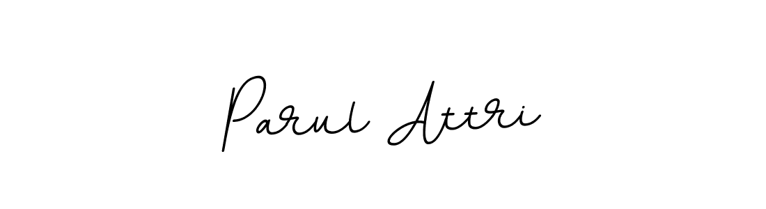 Use a signature maker to create a handwritten signature online. With this signature software, you can design (BallpointsItalic-DORy9) your own signature for name Parul Attri. Parul Attri signature style 11 images and pictures png