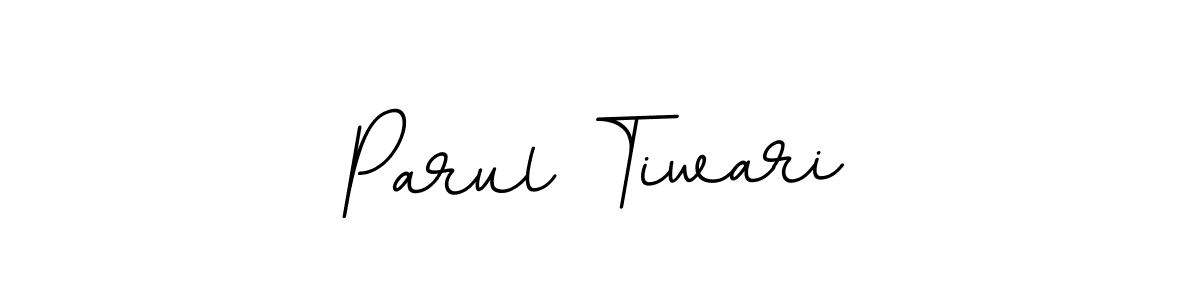 Make a beautiful signature design for name Parul Tiwari. With this signature (BallpointsItalic-DORy9) style, you can create a handwritten signature for free. Parul Tiwari signature style 11 images and pictures png