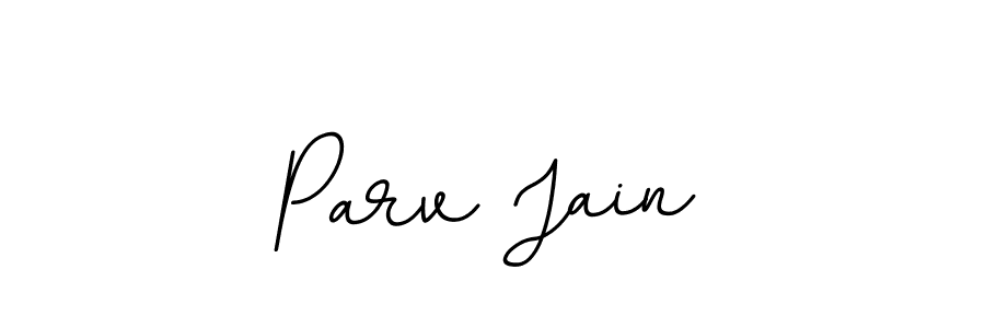 Create a beautiful signature design for name Parv Jain. With this signature (BallpointsItalic-DORy9) fonts, you can make a handwritten signature for free. Parv Jain signature style 11 images and pictures png