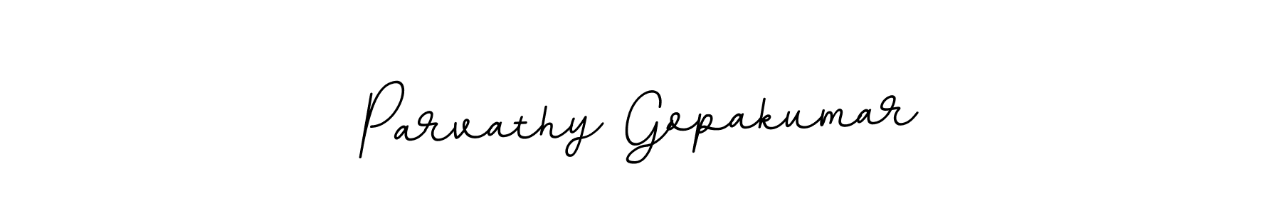 Create a beautiful signature design for name Parvathy Gopakumar. With this signature (BallpointsItalic-DORy9) fonts, you can make a handwritten signature for free. Parvathy Gopakumar signature style 11 images and pictures png