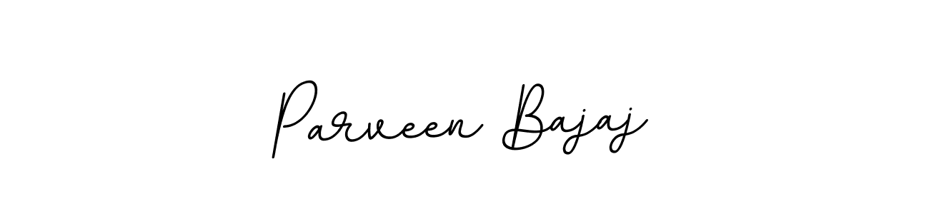 Use a signature maker to create a handwritten signature online. With this signature software, you can design (BallpointsItalic-DORy9) your own signature for name Parveen Bajaj. Parveen Bajaj signature style 11 images and pictures png