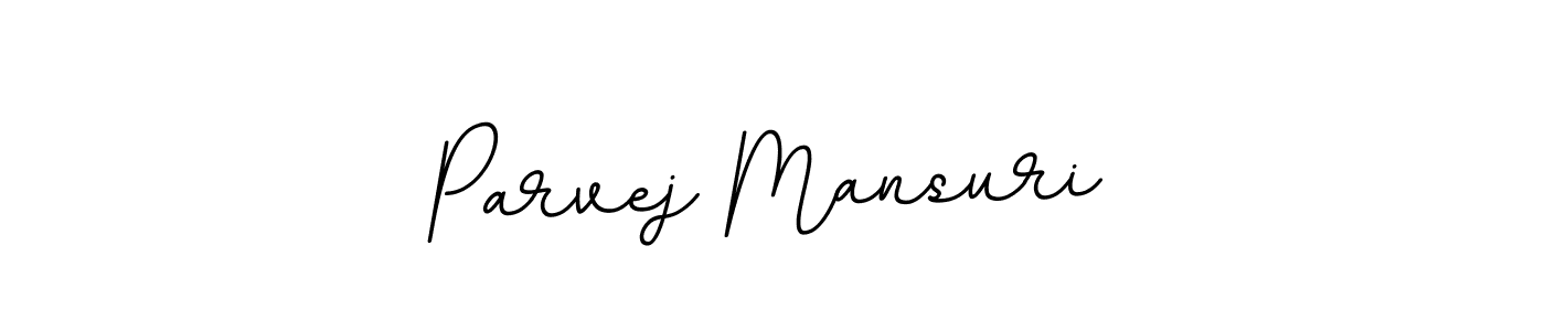 This is the best signature style for the Parvej Mansuri name. Also you like these signature font (BallpointsItalic-DORy9). Mix name signature. Parvej Mansuri signature style 11 images and pictures png