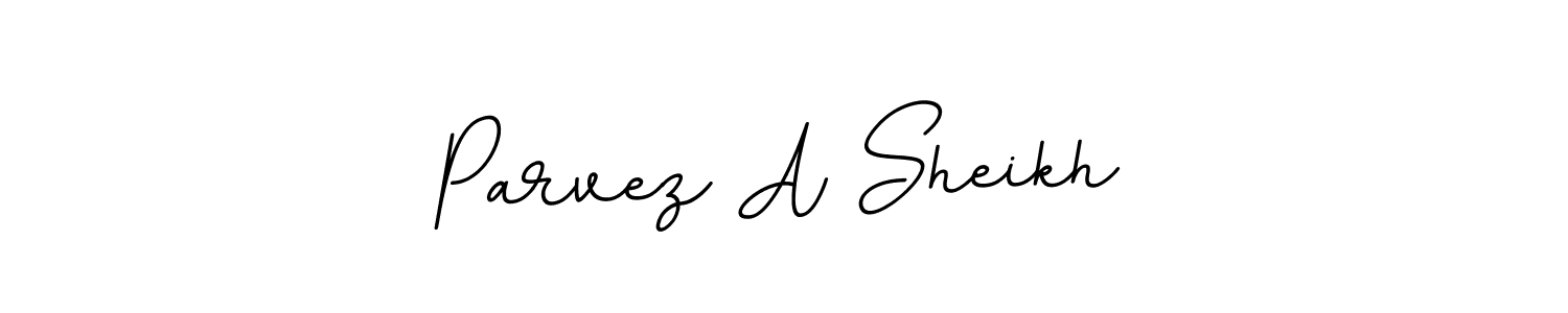 Use a signature maker to create a handwritten signature online. With this signature software, you can design (BallpointsItalic-DORy9) your own signature for name Parvez A Sheikh. Parvez A Sheikh signature style 11 images and pictures png