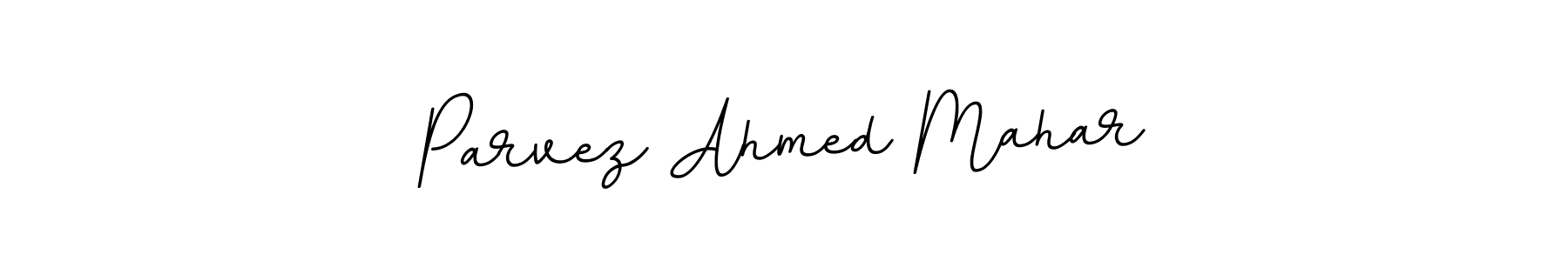 Design your own signature with our free online signature maker. With this signature software, you can create a handwritten (BallpointsItalic-DORy9) signature for name Parvez Ahmed Mahar. Parvez Ahmed Mahar signature style 11 images and pictures png