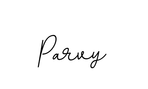 How to make Parvy name signature. Use BallpointsItalic-DORy9 style for creating short signs online. This is the latest handwritten sign. Parvy signature style 11 images and pictures png