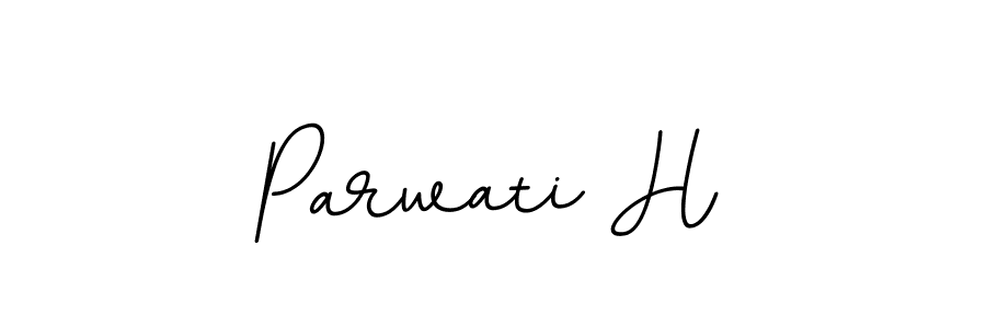 How to make Parwati H name signature. Use BallpointsItalic-DORy9 style for creating short signs online. This is the latest handwritten sign. Parwati H signature style 11 images and pictures png