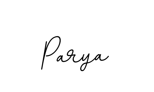 Make a beautiful signature design for name Parya. With this signature (BallpointsItalic-DORy9) style, you can create a handwritten signature for free. Parya signature style 11 images and pictures png
