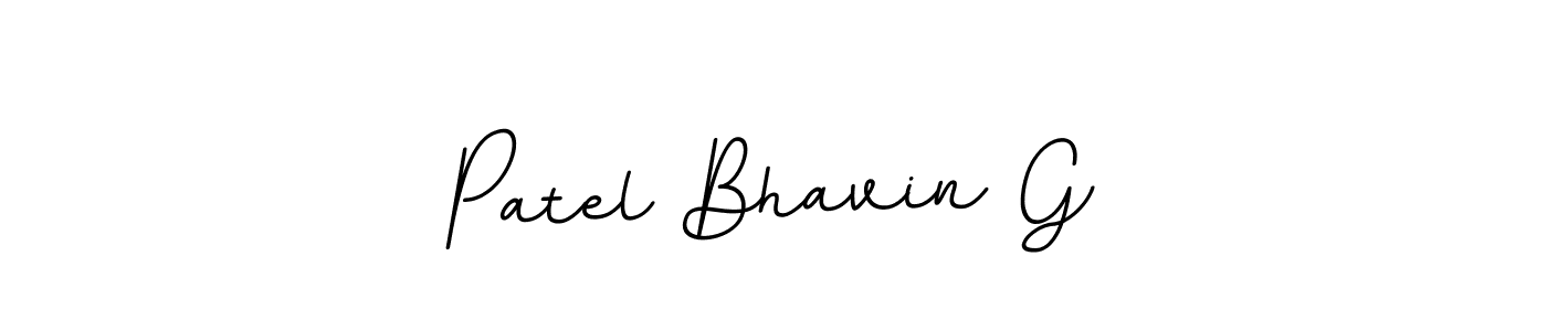 How to make Patel Bhavin G name signature. Use BallpointsItalic-DORy9 style for creating short signs online. This is the latest handwritten sign. Patel Bhavin G signature style 11 images and pictures png