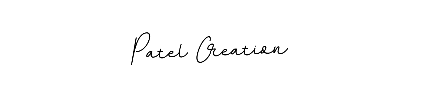 Use a signature maker to create a handwritten signature online. With this signature software, you can design (BallpointsItalic-DORy9) your own signature for name Patel Creation. Patel Creation signature style 11 images and pictures png