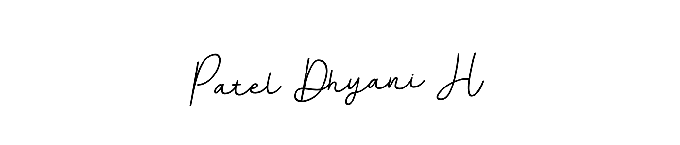 Patel Dhyani H stylish signature style. Best Handwritten Sign (BallpointsItalic-DORy9) for my name. Handwritten Signature Collection Ideas for my name Patel Dhyani H. Patel Dhyani H signature style 11 images and pictures png