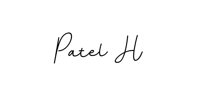 How to make Patel H name signature. Use BallpointsItalic-DORy9 style for creating short signs online. This is the latest handwritten sign. Patel H signature style 11 images and pictures png