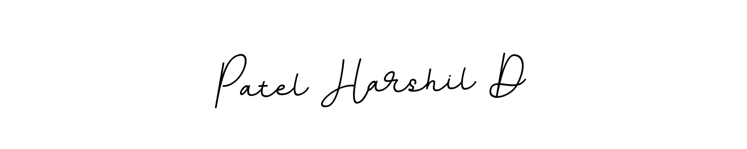 The best way (BallpointsItalic-DORy9) to make a short signature is to pick only two or three words in your name. The name Patel Harshil D include a total of six letters. For converting this name. Patel Harshil D signature style 11 images and pictures png