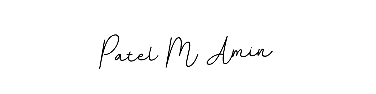 Create a beautiful signature design for name Patel M Amin. With this signature (BallpointsItalic-DORy9) fonts, you can make a handwritten signature for free. Patel M Amin signature style 11 images and pictures png
